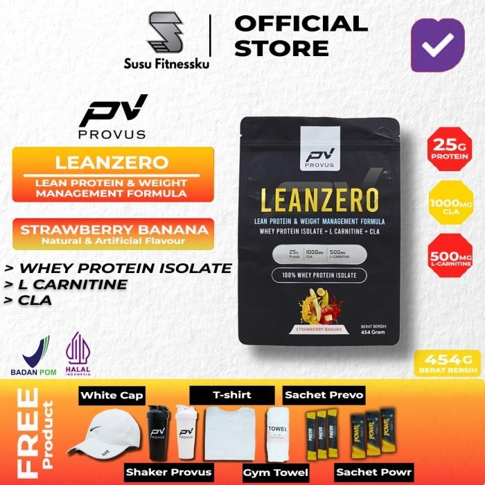 Provus Lean Zero (Whey Protein Isolate + Fat Burner) 450 Gram - StrawberyBanana, TOPI