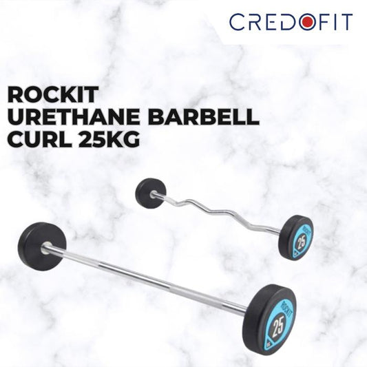 Rockit Urethane Barbell Curl 25kg