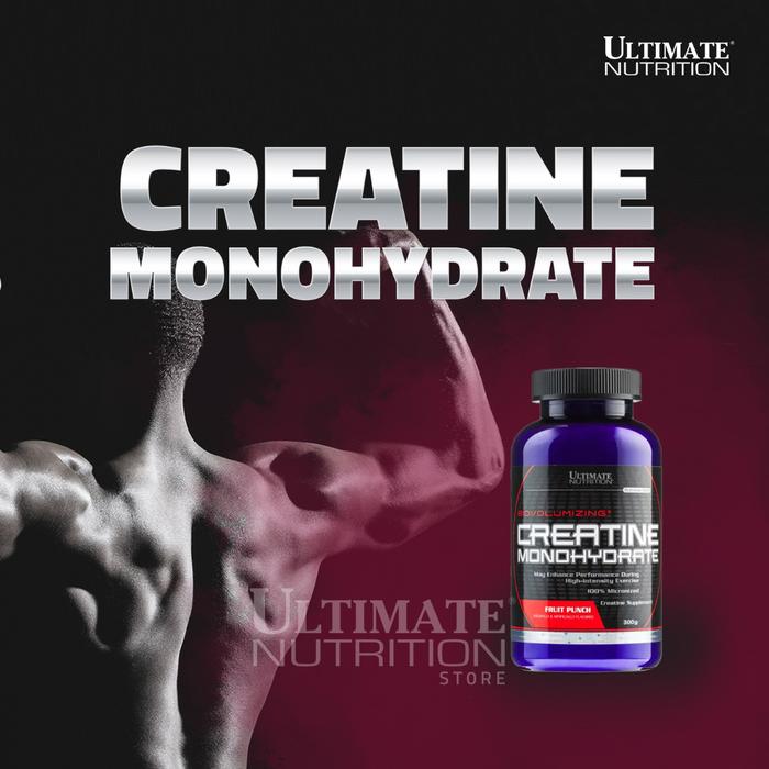 Ultimate Nutrition Micronized Creatine Monohydrate Flavor suplemen fitness / suplemen gym / preworkout - Fruit Punch, 300 gr