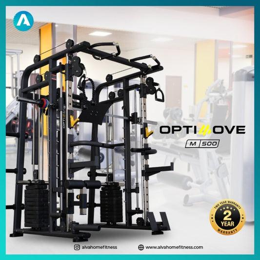 Optimove M-500 Home Gym - Cable Crossover - Smith Machine - Squat Rack