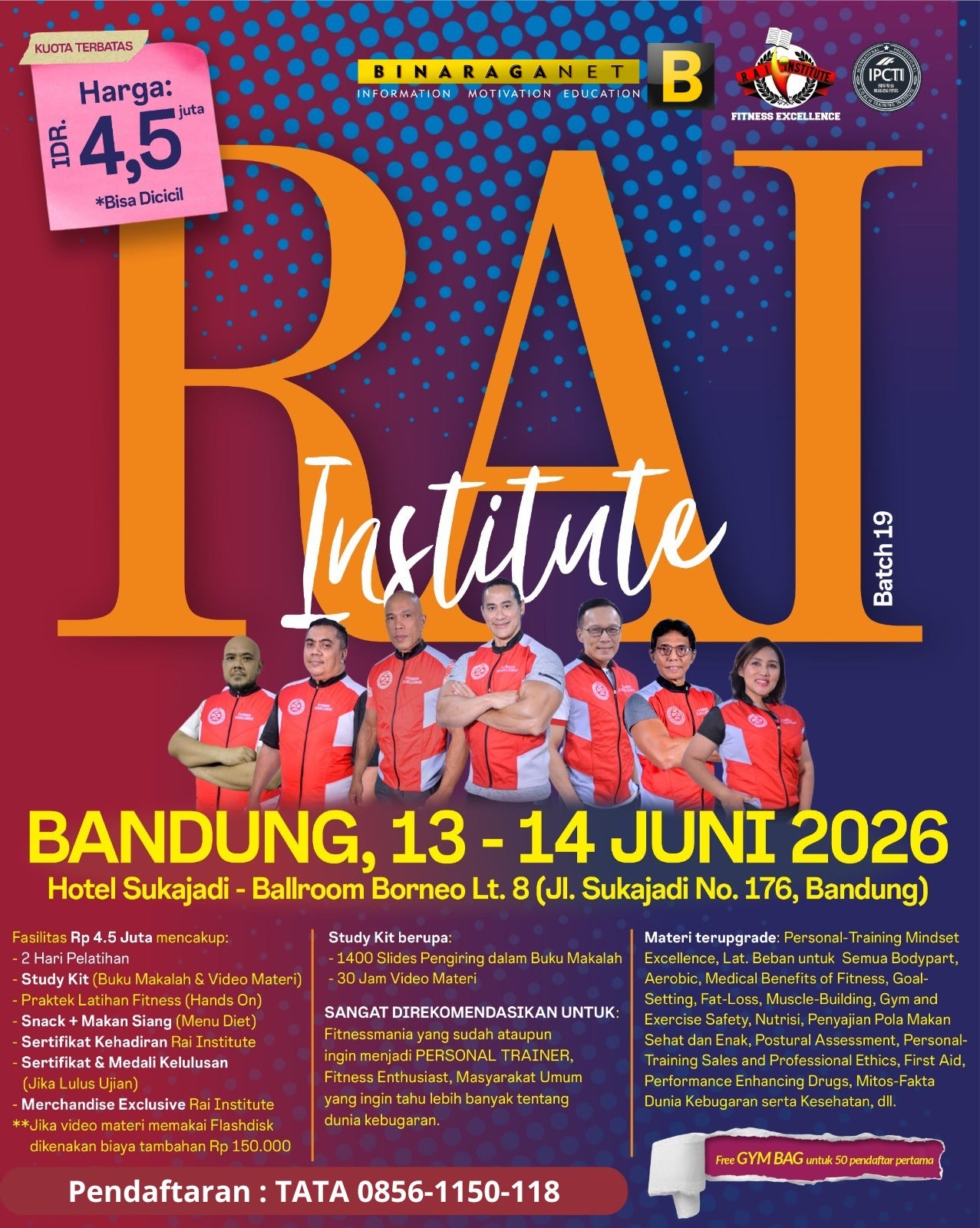 Sertifikasi Personal Trainer Fitness Rai Institute - Pelatihan Kesehatan