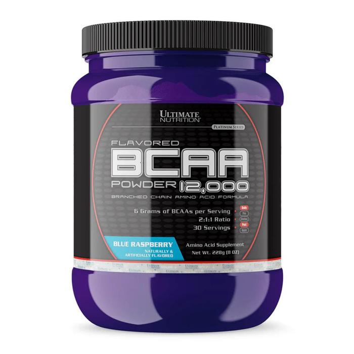 Ultimate Nutrition Flavored BCAA 12,000 228 g suplemen fitness / suplemen gym / suplemen protein penambah massa otot - fruit punch, 228 gr