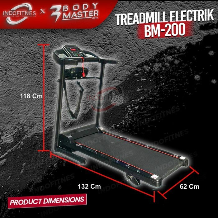 BODYMASTER Treadmill BM-200 1.5HP Original Tredmil Elektrik - KURIR TOKOPEDIA