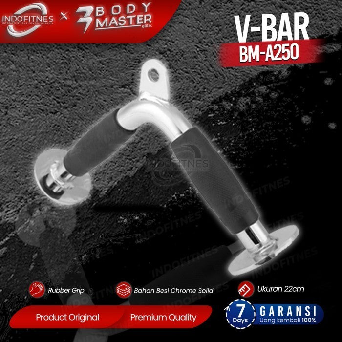 BODYMASTER Cable Attachment Handle Gym Fitnes Tricep rope, Seated row, D handle grip, Power grip, Lat Pull Down, Simple Pulley, Curl Cable Bar, Pro Style Bar, Multi Bar - SEATED ROW, TOPED