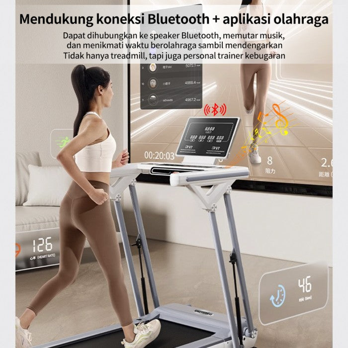 OneTwoFit Treadmill Listrik 3.5HP Alat Fitness Treadmill Auto Incline Multifungsi Treadmill