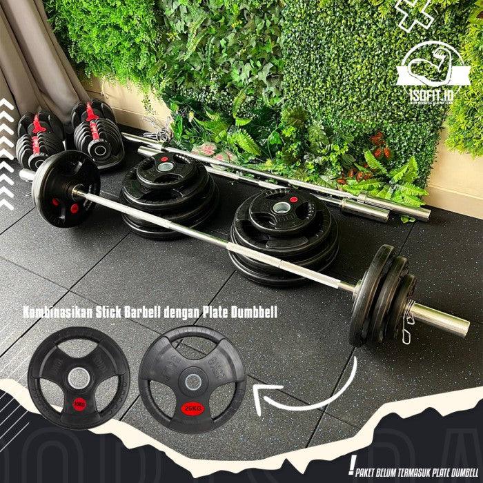 Weight Lifting Barbell / Stick Dumbell Bar Chrome