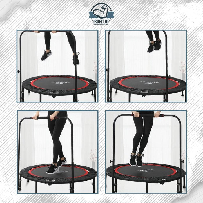Folding Exercise Trampoline 40inch / Latihan Lompat bisa dilipat diamter 100cm (BC005) - Tanpa Pegangan
