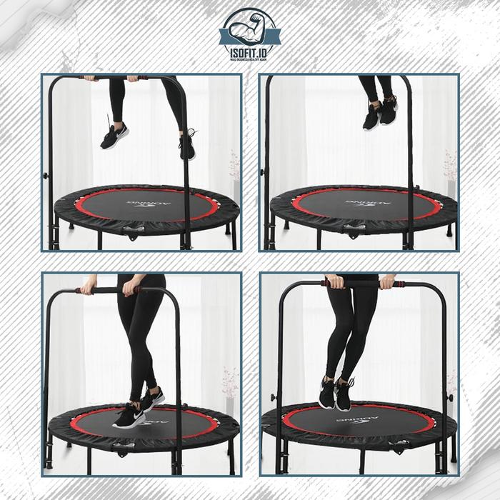 Folding Exercise Trampoline 40inch / Latihan Lompat bisa dilipat diamter 100cm (BC005) - Dengan Pegangan