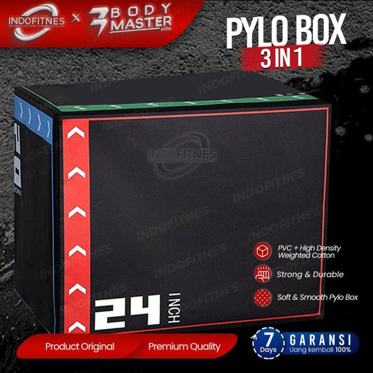 BODYMASTER PLYO BOX 3in1 - Soft Jump Jumping Home Gym Pylo Fitnes - TOPED