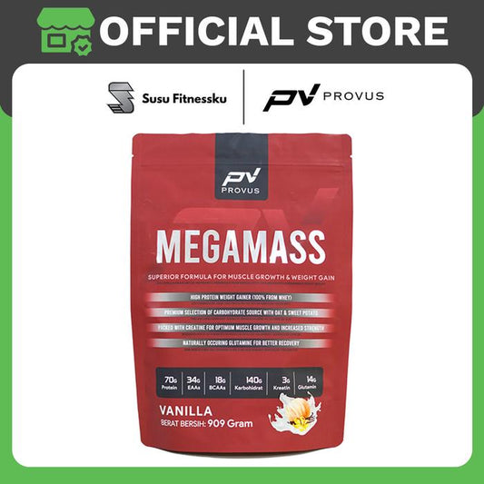 Provus Mega Mass 2 Lb - 4 Serving Weight Gainer - Vanila, Handuk