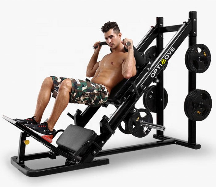 Optimove LP-02 Leg Press + Hack Squat Bukan Smith Machine Gym Fitness
