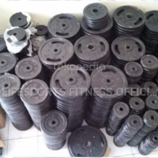 Plate Dumbell 10kg Beban Barbel lubang 3/5 cm
