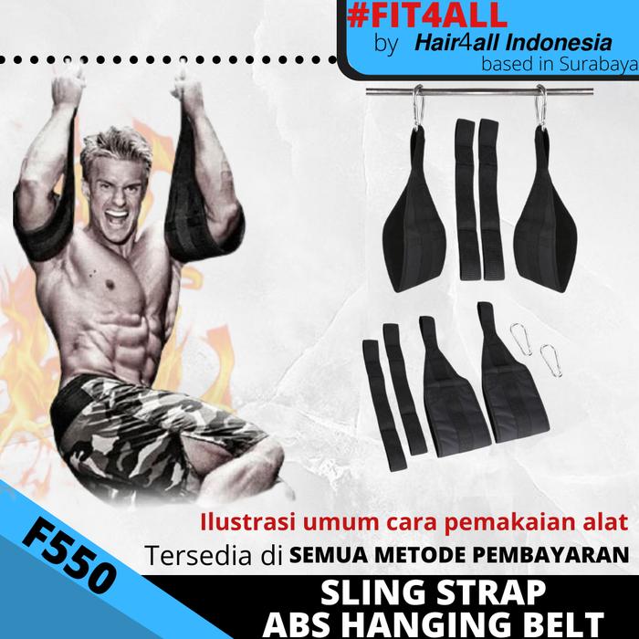 F550 Sling Abs Hanging Belt alat sabuk olah raga perut six pack gym