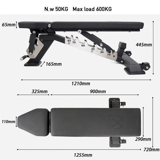 XMASTER  Adjustable Gym Bench Fitness Strength Flat Bench CrossFit Bodybuilding Powerlifting ROGUE - Adjustable Bench Pro
