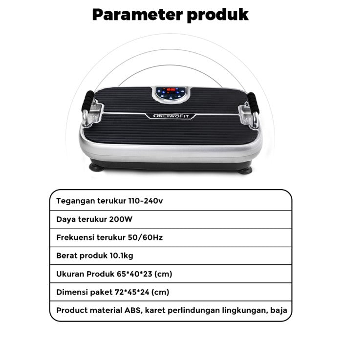 OneTwoFit Exercise Vibration Machines Multifungsi Slim Exercise Fitness Machine Alat Pelangsing Mesin Getar