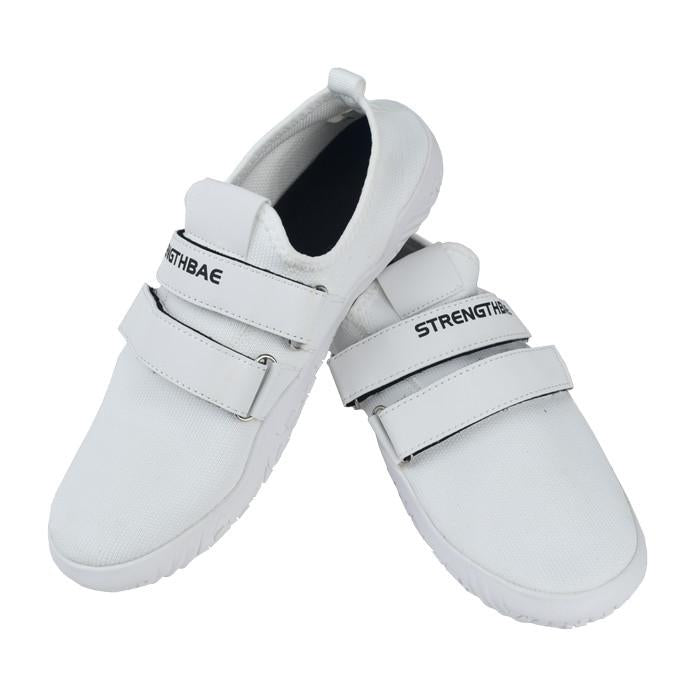 Deadlift Slippers White STRENGTHBAE – Sepatu Sumo Deadlift Squat Shoes - 44