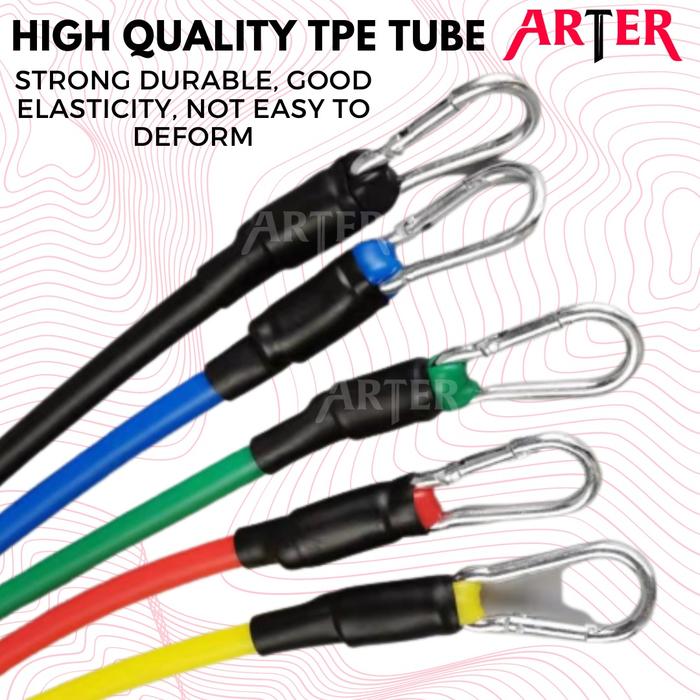 ARTER Pro Resistance Band Resistant Tube Full Set Gym Yoga Pilates