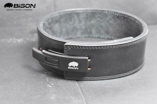 Bison Lever Belt Weight Lifting Power Belt Sabuk Fitness for SBD - S 10mm