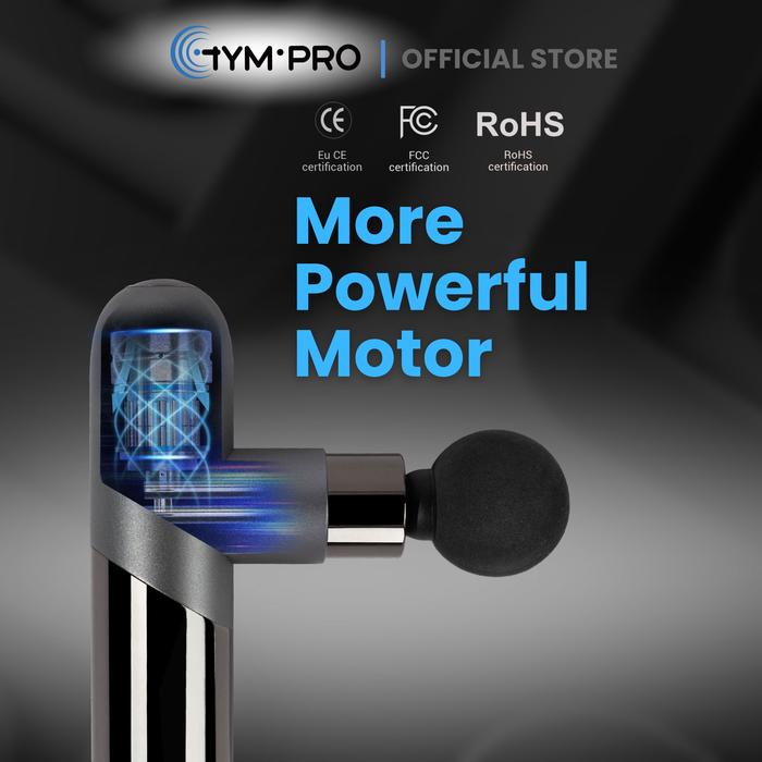 GYMPRO FIT 1 Muscle Massage Gun Portable Fascial Gun Alat Pijat Getar Elektrik Relaksasi Otot Fusia