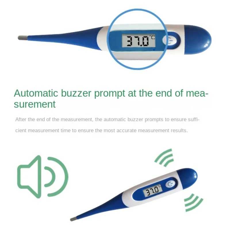 Bercom Termometer Badan Digital LCD Display Waterproof Flexible Tip - DT008