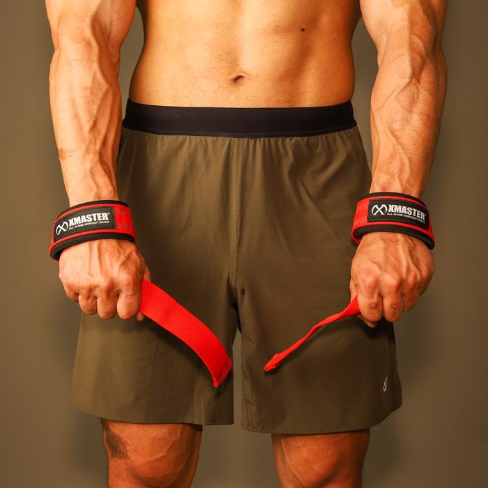 XMASTER Lifting Strap Deadlift – Strap Angkat Beban & CrossFit Grip strap angkat beban - Lifting Strap - Black