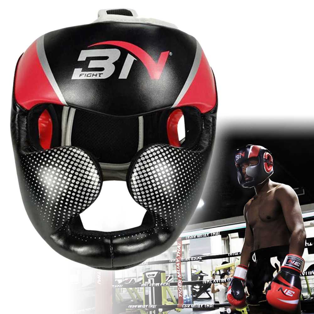 BNPRO Helm Tinju Muay Thai MMA Pelindung Kepala Size XL - BNHG-01