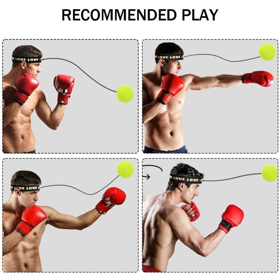 Boxing Reflex Ball Training Love with Headband - HC408