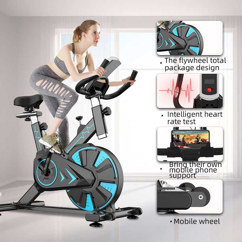 BSKEN Sepeda Statis Gym Spinning Bike Adjustable with Speedometer - 585A