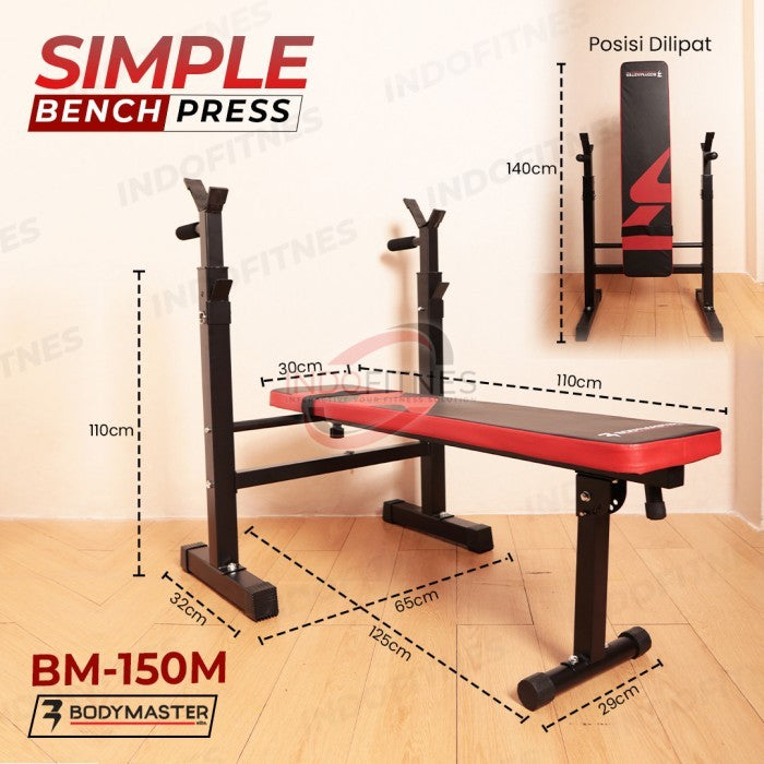 BODYMASTER Bench Press BM-150M Simple Bangku Kursi Fitness Gym