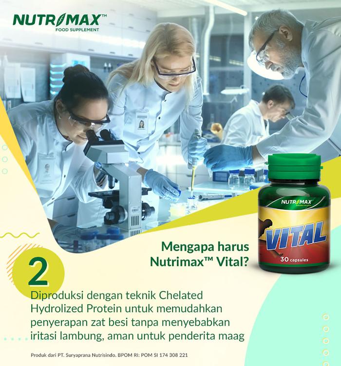 Nutrimax Vital Membantu Meningkatkan Daya Tahan Tubuh Serta Membantu Menambah Energi Dan Stamina