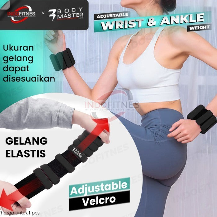 BODYMASTER Ankle Wrist Adjustable Weight Pemberat Tangan Kaki 0.5KG - 1 pcs