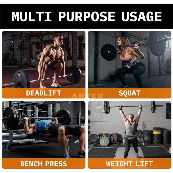 ARTER Gym Belt Weightlifting Kulit Sabuk Fitness Angkat Beban Powerlifting Deadlift Squat Back Support Spine Bench Press - S