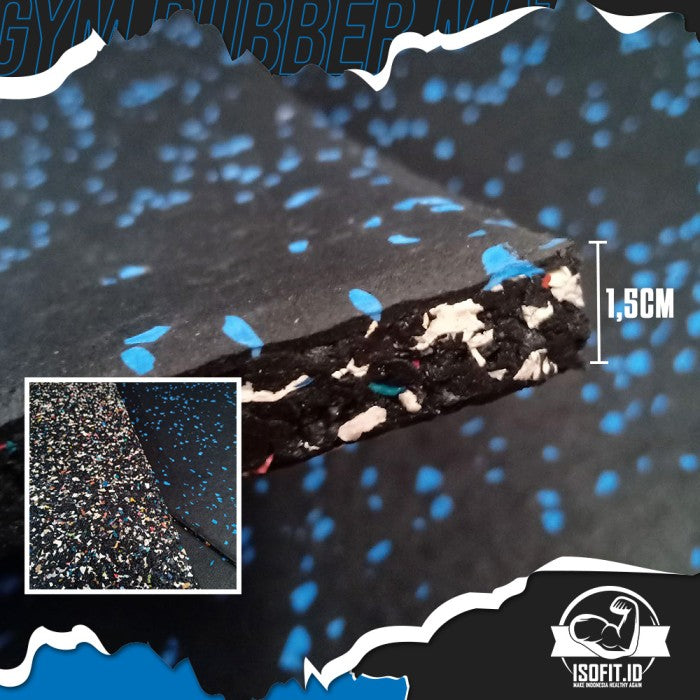 Composite Gym Rubber Floor Mat / Karpet Lantai Karet Gym - COMPOSITE 1,5CM