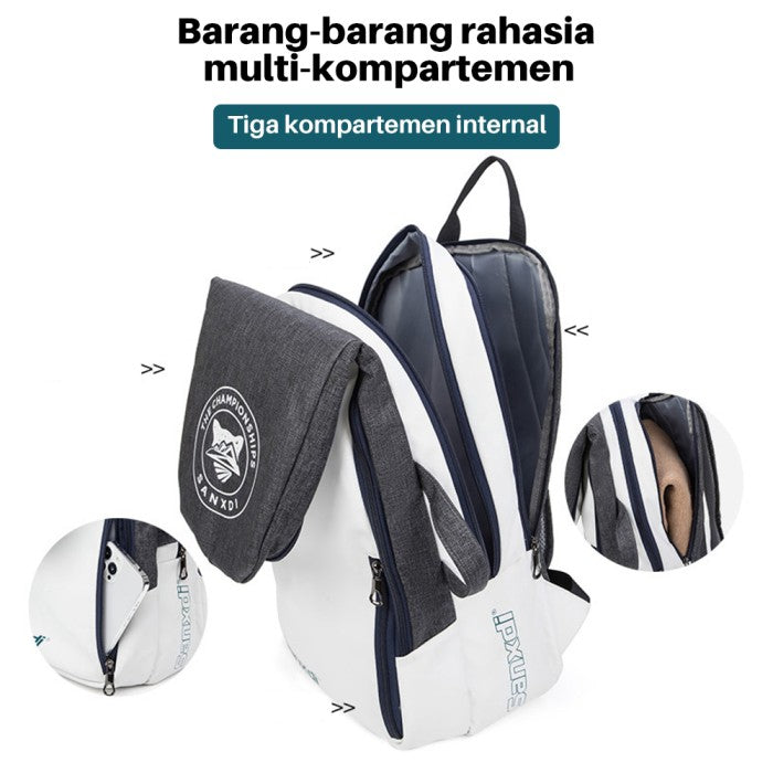 OneTwoFit Tas Ransel Badminton Ransel Raket Multifungsi  Foldable Tas