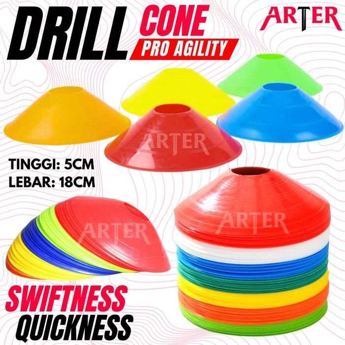 ARTER Agility Cone Drill Cones Mangkuk Sepak Bola Kaki Latihan Futsal - Biru