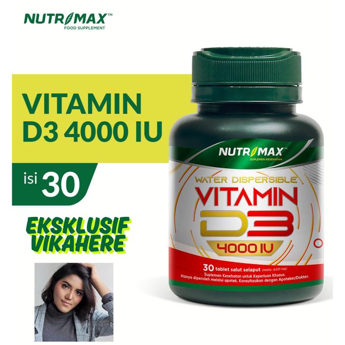 Nutrimax Vitamin Vit D3 1000 IU Kesehatan Tulang Gigi Imunitas Osteoporosis Autoimun - Nutrimax Vitamin D3 1000 IU Isi 60 Tablet
