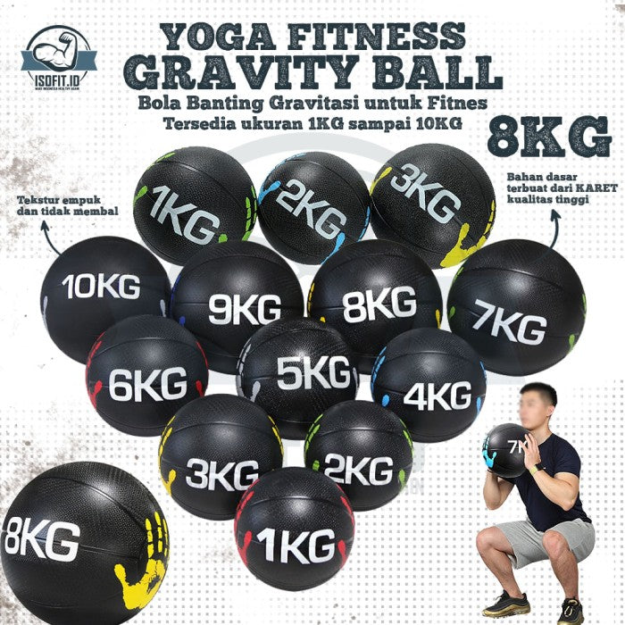 Yoga Fitness Gravity Gym Ball / Bola Yoga 1-10KG - 1 KG