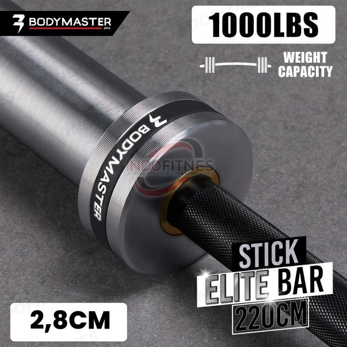 BODYMASTER Olympic ELITE BAR 220cm BM-A208 Stick Barbell 20KG Crossfit - Stick BM-A208