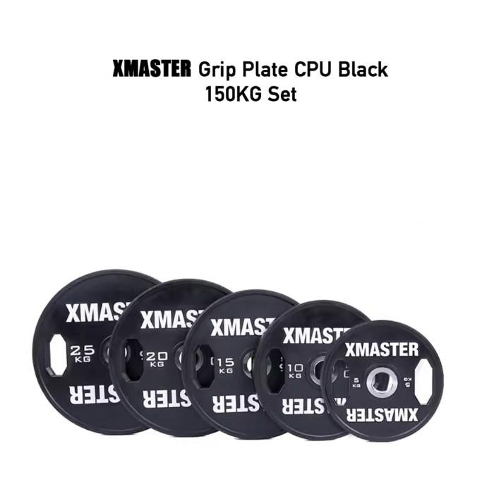 XMASTER Set Bumper Plate CPU 140-150KG Standar IWF IPF CrossFit Powerlifting ROGUE ELEIKO Bahan Bumper & Steel untuk Gym dan Studio Fitness 140KG Set - Steel Ch 150KG