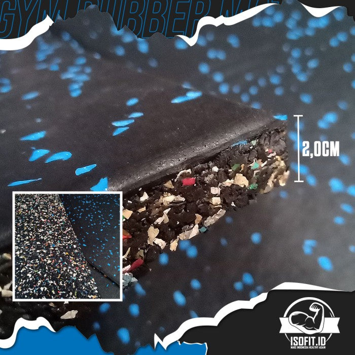 Composite Gym Rubber Floor Mat / Karpet Lantai Karet Gym - COMPOSITE 1,5CM