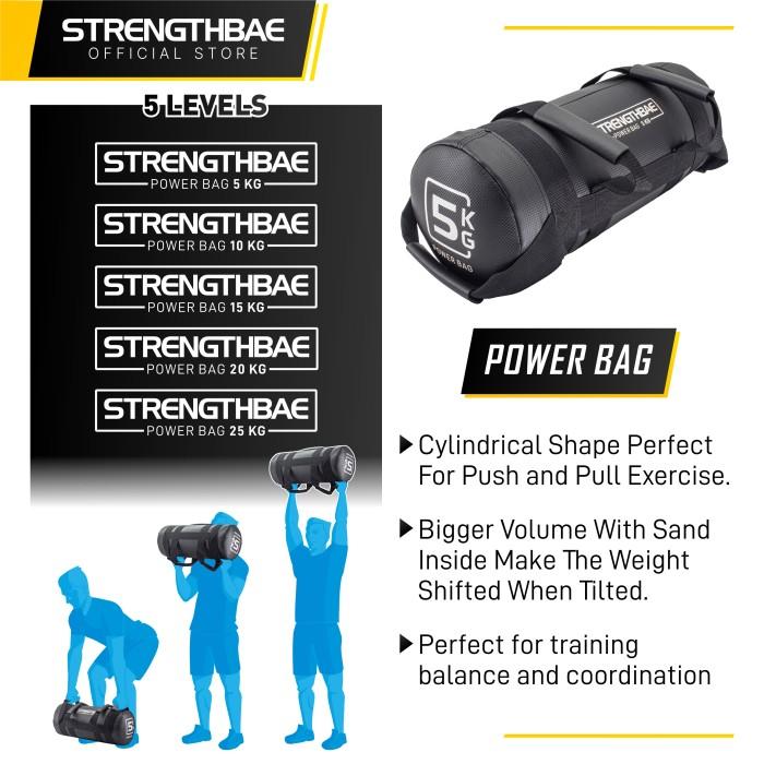 Power & Bulgarian Bag STRENGTHBAE Sand Bags Sandbag Sandbags Gym Core - Power Bag, 5 Kg