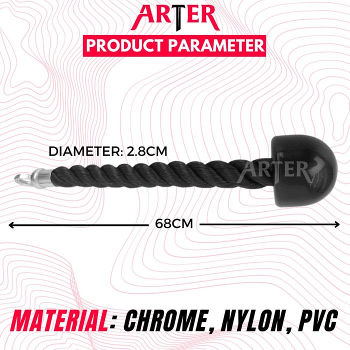 ARTER Tricep SINGLE Rope Premium Tali Pull Rope Triceps Latihan Gym