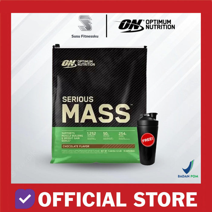 ON Serious Mass 12 lbs Seriousmass Gainer - Vanila, Bonus Shaker