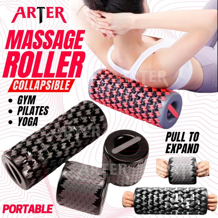 ARTER Foam Roller Massage Roller Collapsible for Yoga Pilates Gym Rol - Hitam
