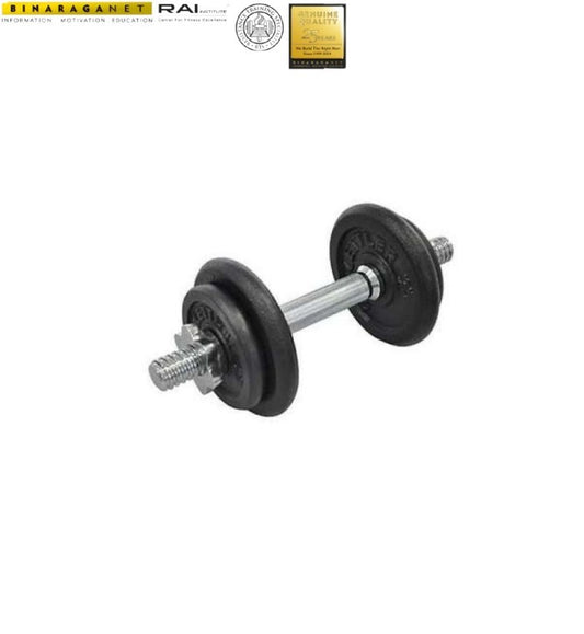 Kettler Dumbell Set 10kg Cast Iron / Barbel Besi 10kg Kettler set
