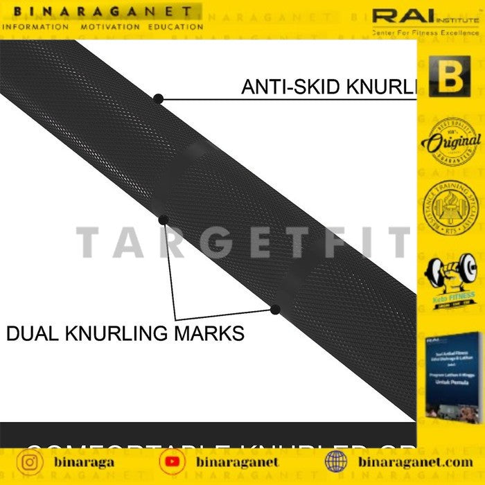 TARGET OLYMPIC CERAKOTE LONG BAR 20Kg - 1000lbs BLACK