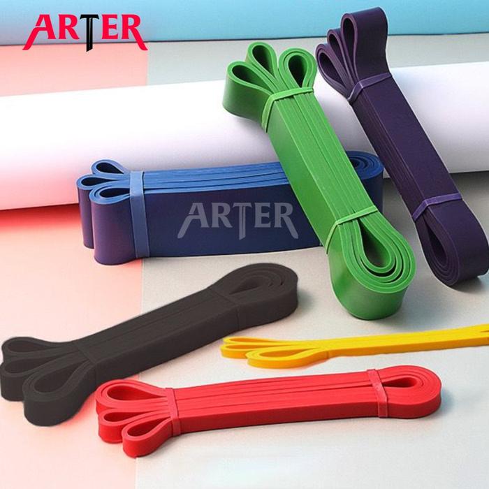 ARTER Long Resistance Band Power Band Karet Fitness Panjang Pullup Assistance Premium - YELLOW XS