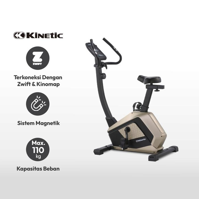 KINETIC SEPEDA STATIS MAGNETIC 611BZH - HITAM/GOLD