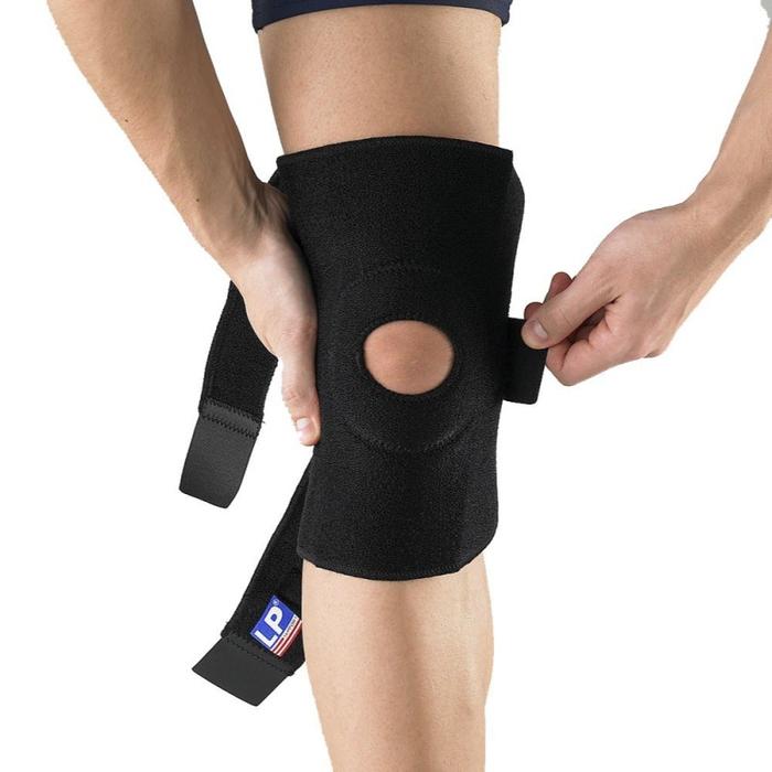 LP SUPPORT Coolprene Open Patella Knee LP-758CN - BLUE