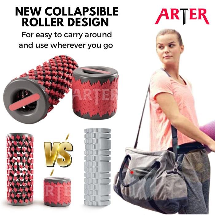 ARTER Foam Roller Massage Roller Collapsible for Yoga Pilates Gym Rol - Hitam